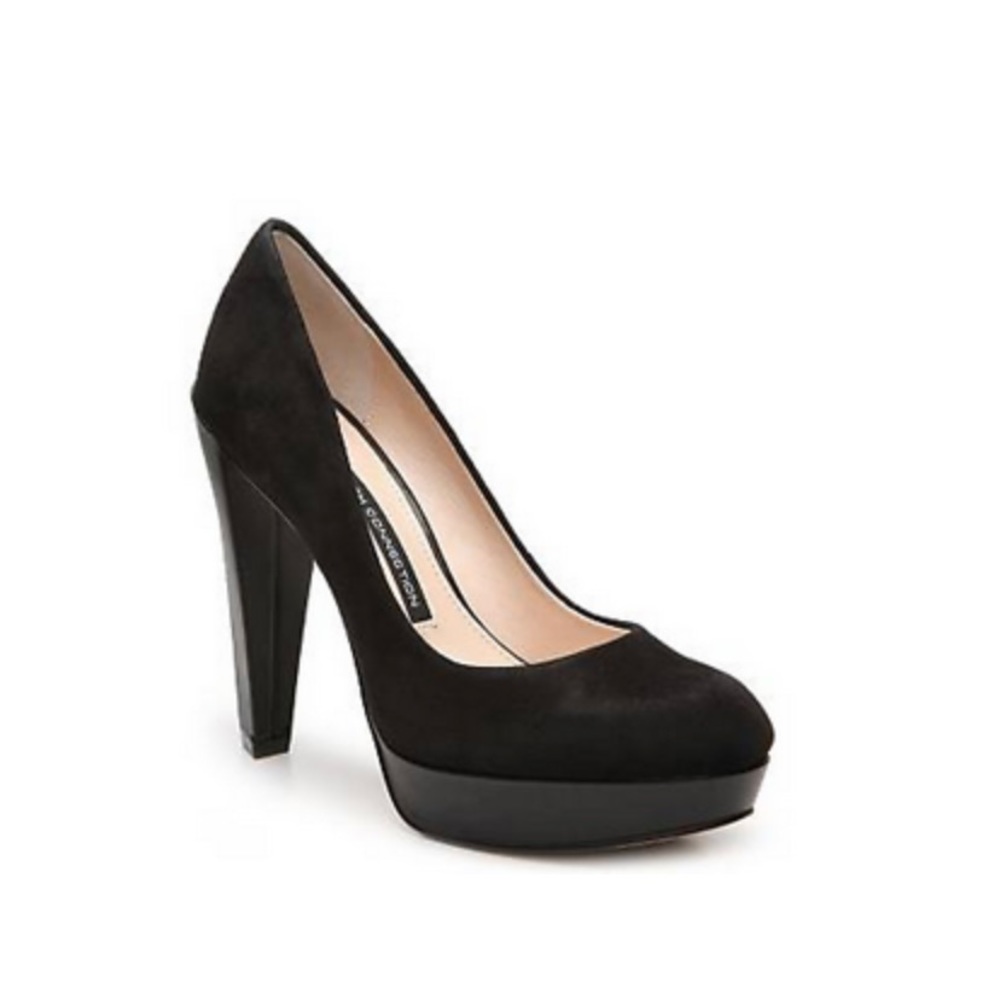 FC Nambia Black Suede Platform Heel